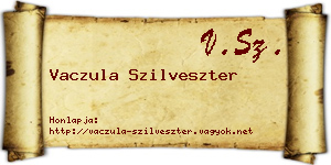 Vaczula Szilveszter névjegykártya